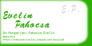 evelin pahocsa business card